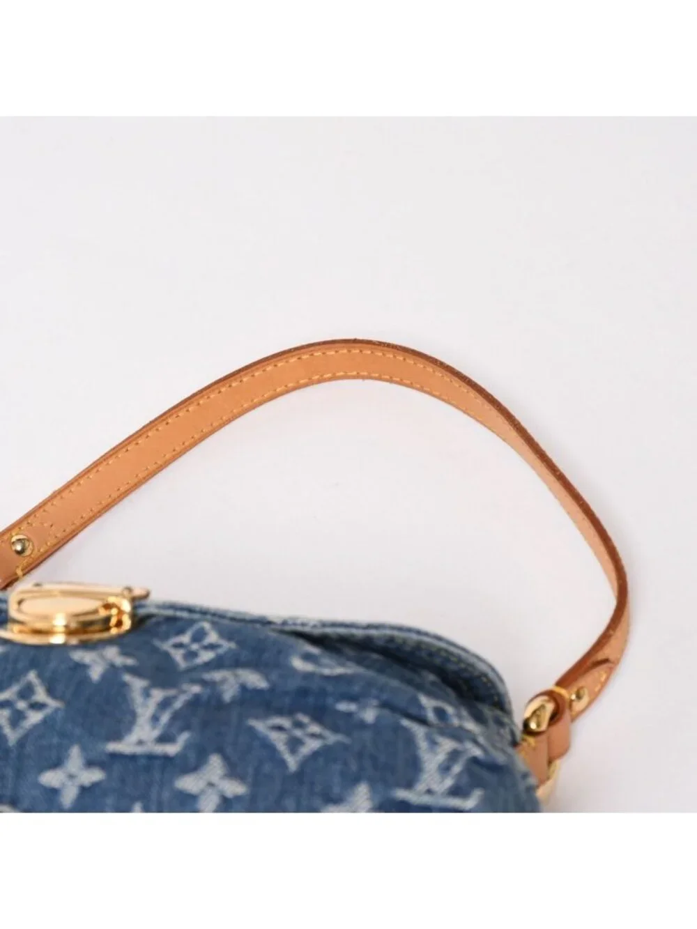 Louis Vuitton Mini Pleaty Bag Monogram Denim Indigo Blue